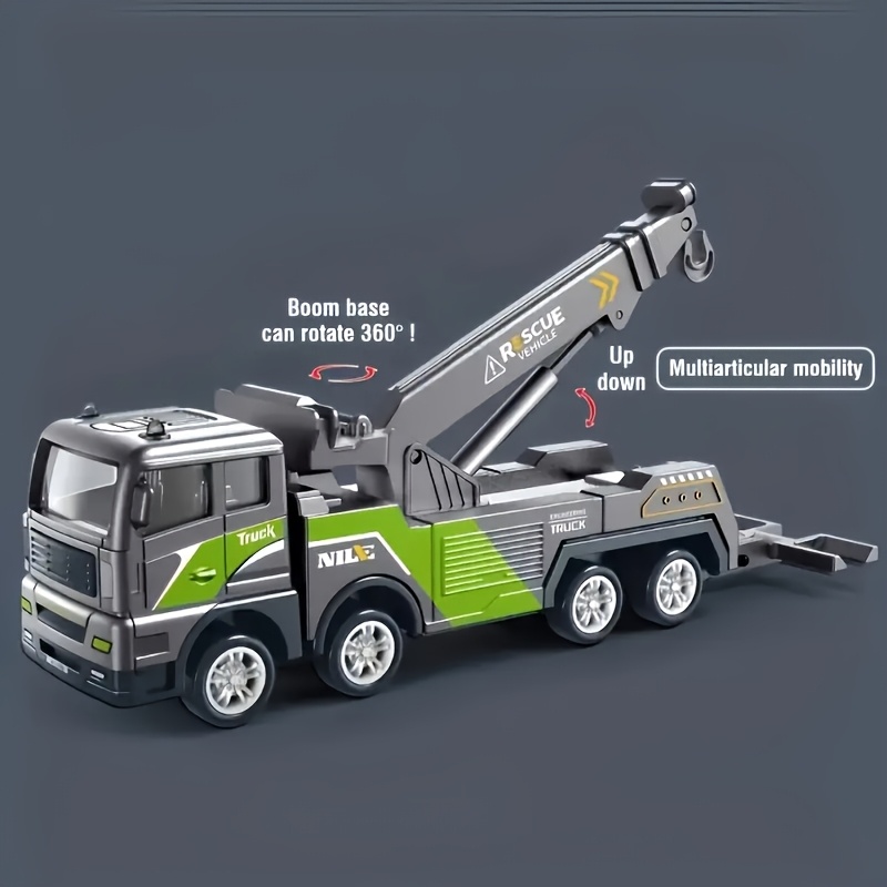Heavy Duty Crane Trailer Rescue Vehicle Toy